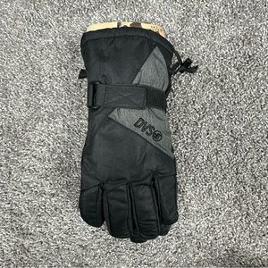 DVS Mens Water resistant Ski Snowboarding Winter Games Gloves Black Gray Sz L